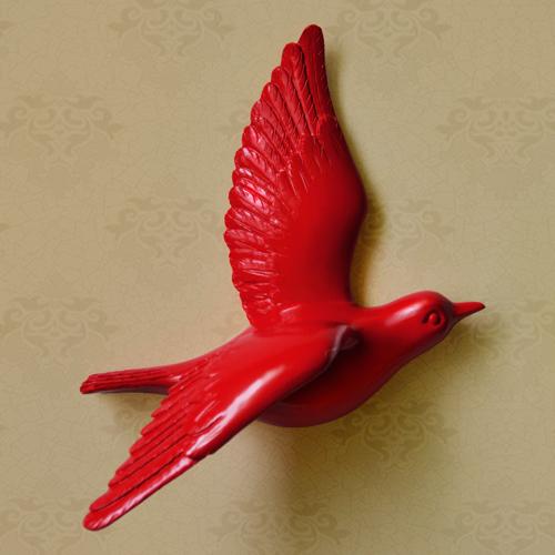Creative Resin Little bird Wall decoration 3D Home decor wall hangings Decorative accessories Modern crafts Background wall