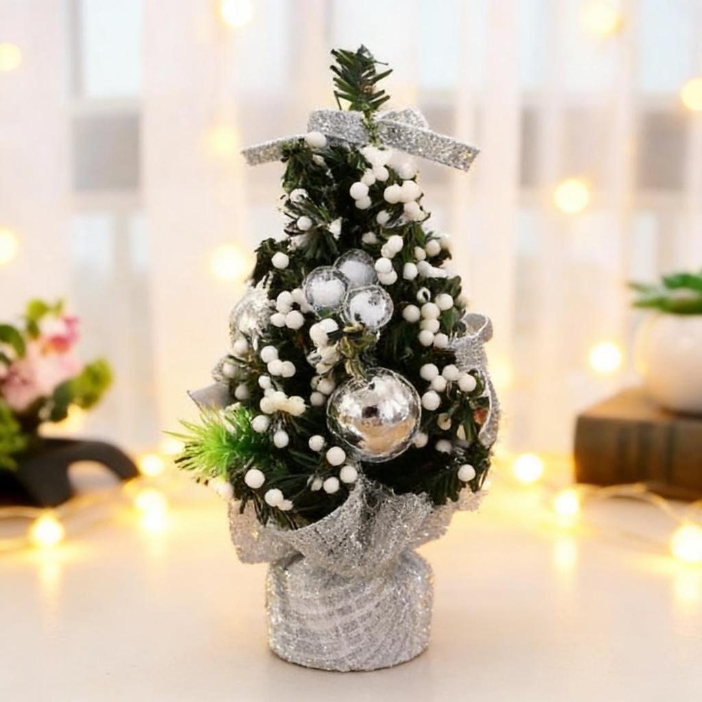 Mini 20cm Cartoon Christmas Tree Ornaments for Tabletop and Mall Decor