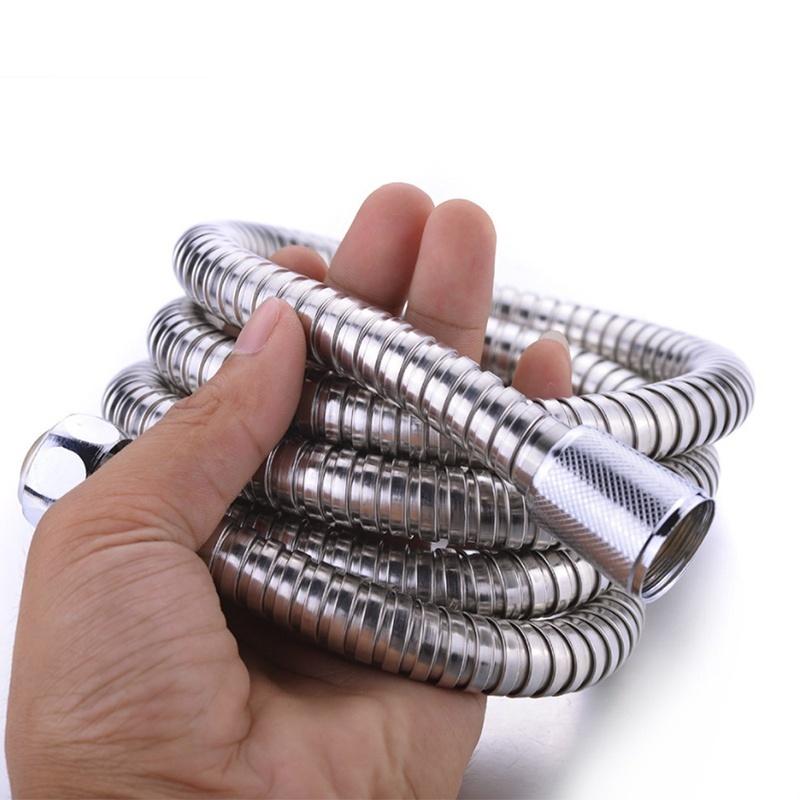 Flexibler Badezimmer-Duschschlauch, rostfreier Wasserduschkopf, 1,5 m, Handbrause aus Stahl