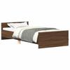 VidaXL Bed Frames Brown Oak 75x190cm Small Single Engineered Wood 835952