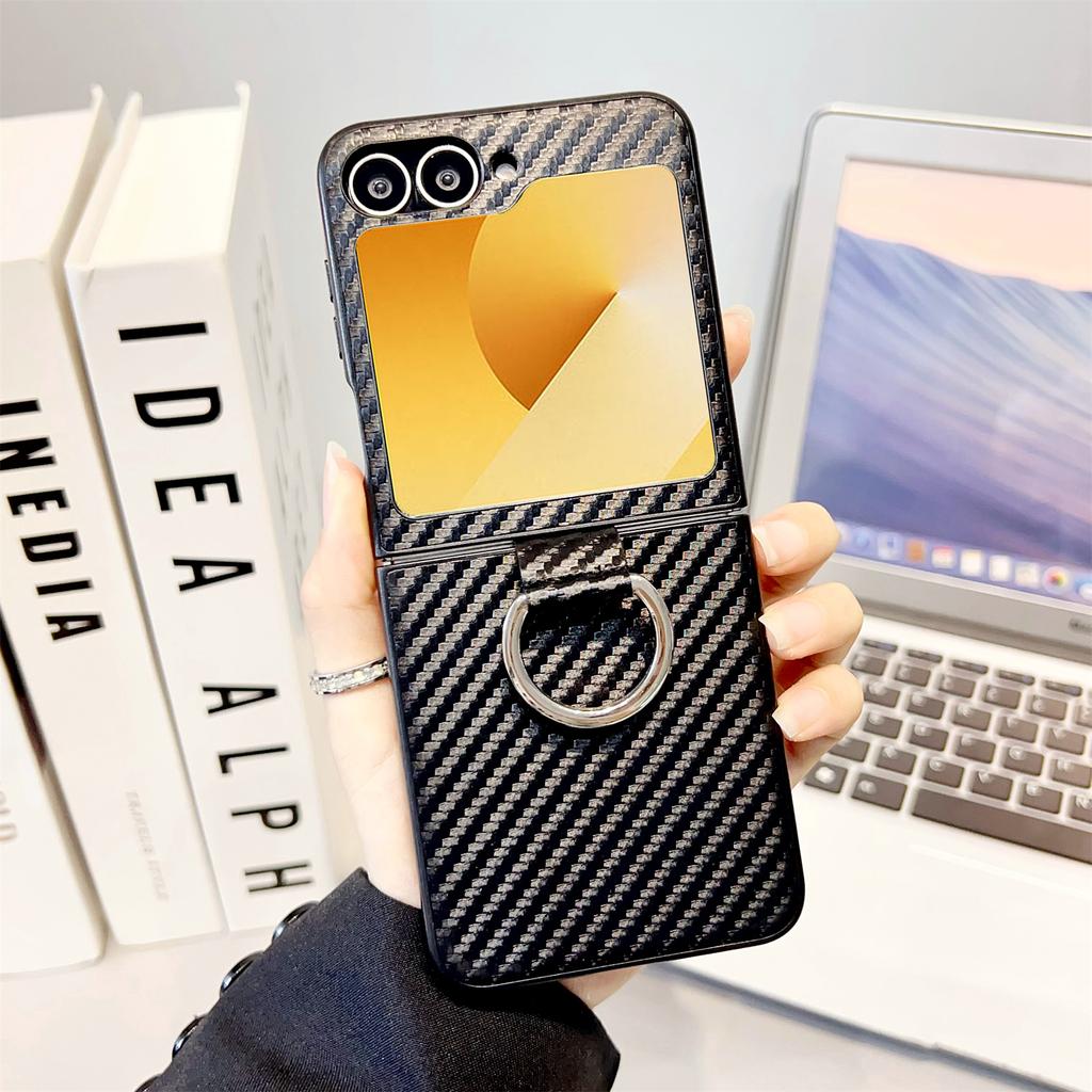 For Samsung Galaxy Z Flip7 FE 5G/Z Flip6 5G Case Ring Holder Hard PC Protective Phone Cover