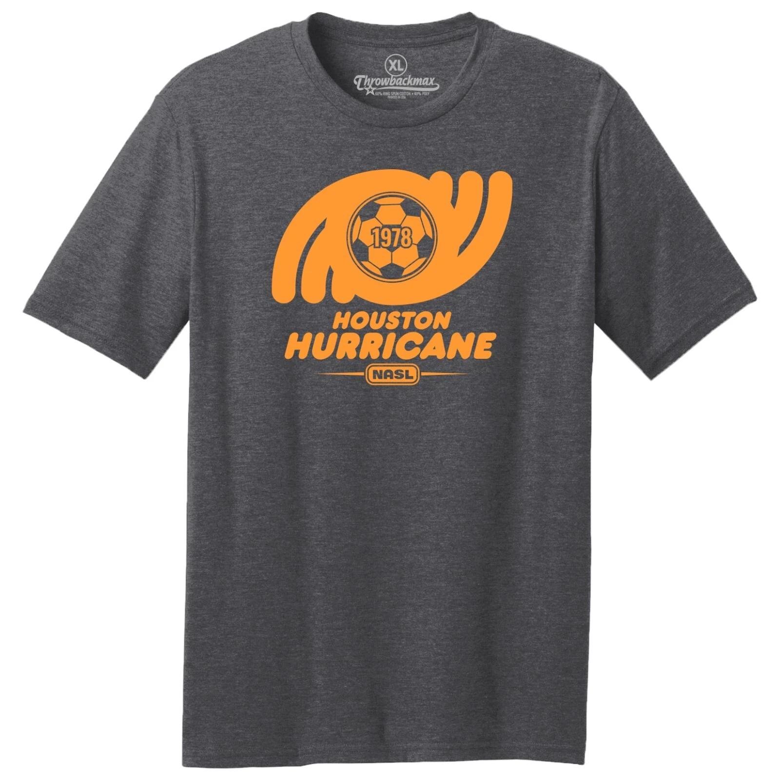Houston Hurricane 1978 Logo NASL Soccer TRI-BLEND Tee Shirt M