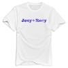 CUAUNED Joey+rory Logo T-shirt For Men - XS White Crazy 100% Cotton White T-shirts For Mens