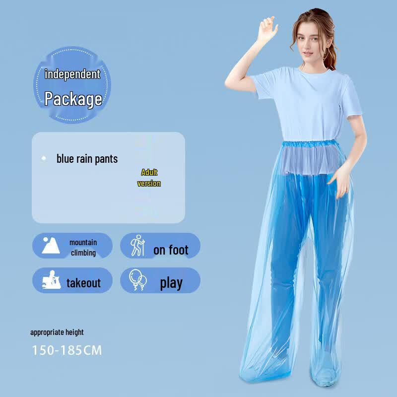Kids Disposable Rain Pants with Shoe Covers