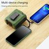 Portable Waist Clip Fan Rechargeable Air Conditioner Coolers 5 Speed Adjustment Outdoor Cooling Fan with LED Flashlights