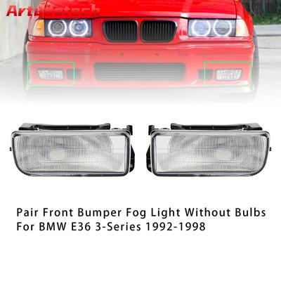 Artudatech Pair Front Bumper Fog Light Without Bulbs For BMW E36 3-Series 1992-1998 Car Accessories