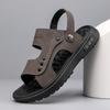 Léto Muži Kožené sandály Volný čas Letní boty Mužské Plážové boty Pohodlné Pánské Boty Outdoor Muži Římské sandály Žabky Pantofle Skluzavky