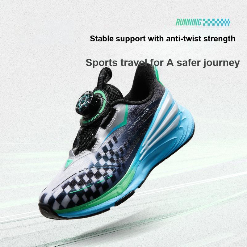 Anta Kids Fly Knight 7.0 Fabric Knob Comfortable Physical Test Shock Absorption Wear Resistant Low Top Running Shoes Kids Running Shoes 312439961-1