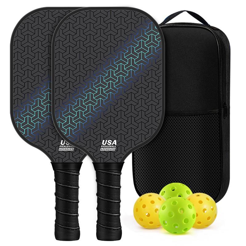 Glass Fiber Pickleball Paddle Set Kids Adults Family Couples Advanced Rackets