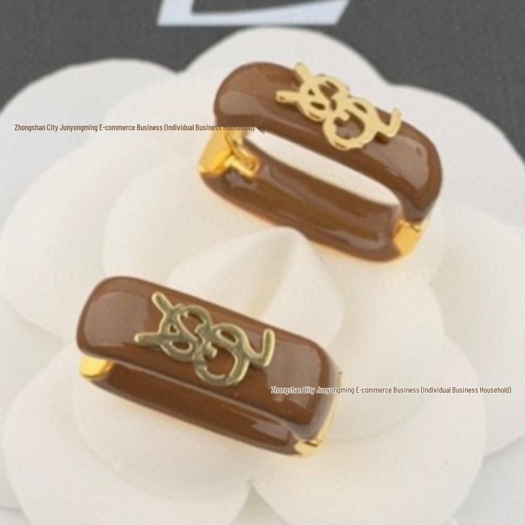 Оригинальные 3D эмалевые серьги-гвоздики «Святое Семейство» с буквами - Пятицветные серьги-гвоздики, Женская мода.