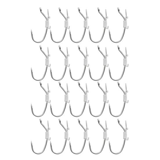3/5/10/20Pcs Luminous Live Shrimp Fixing Hook Glow-in-the-dark Fishhook with Barbed Offset Saltwater Bass Fishing Hook Fishing Accessories