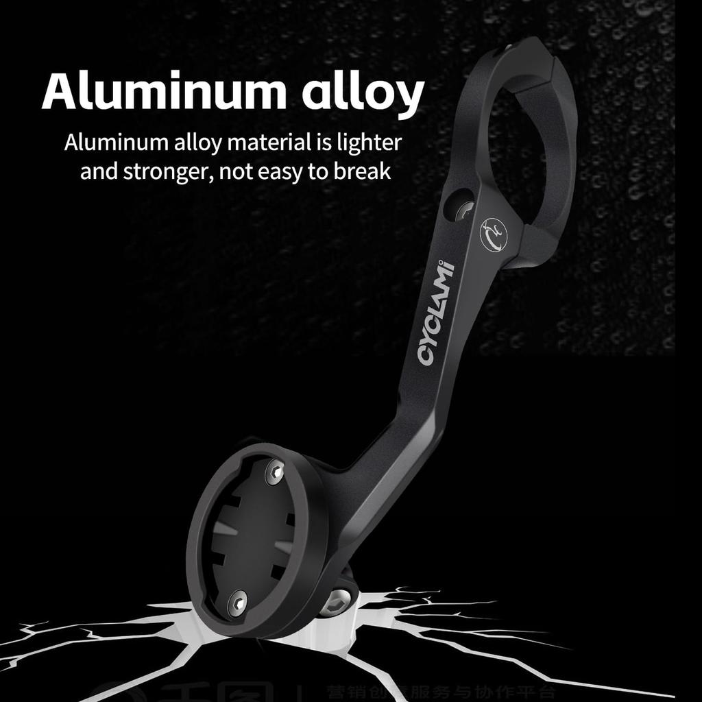 CYCLAMI Cycle Computer Mount, Perfect for Garmin, Bike Computer Bracket, Handlebar Mount, Extension Mount, Bicycle Accessories, Anti-Vibration,