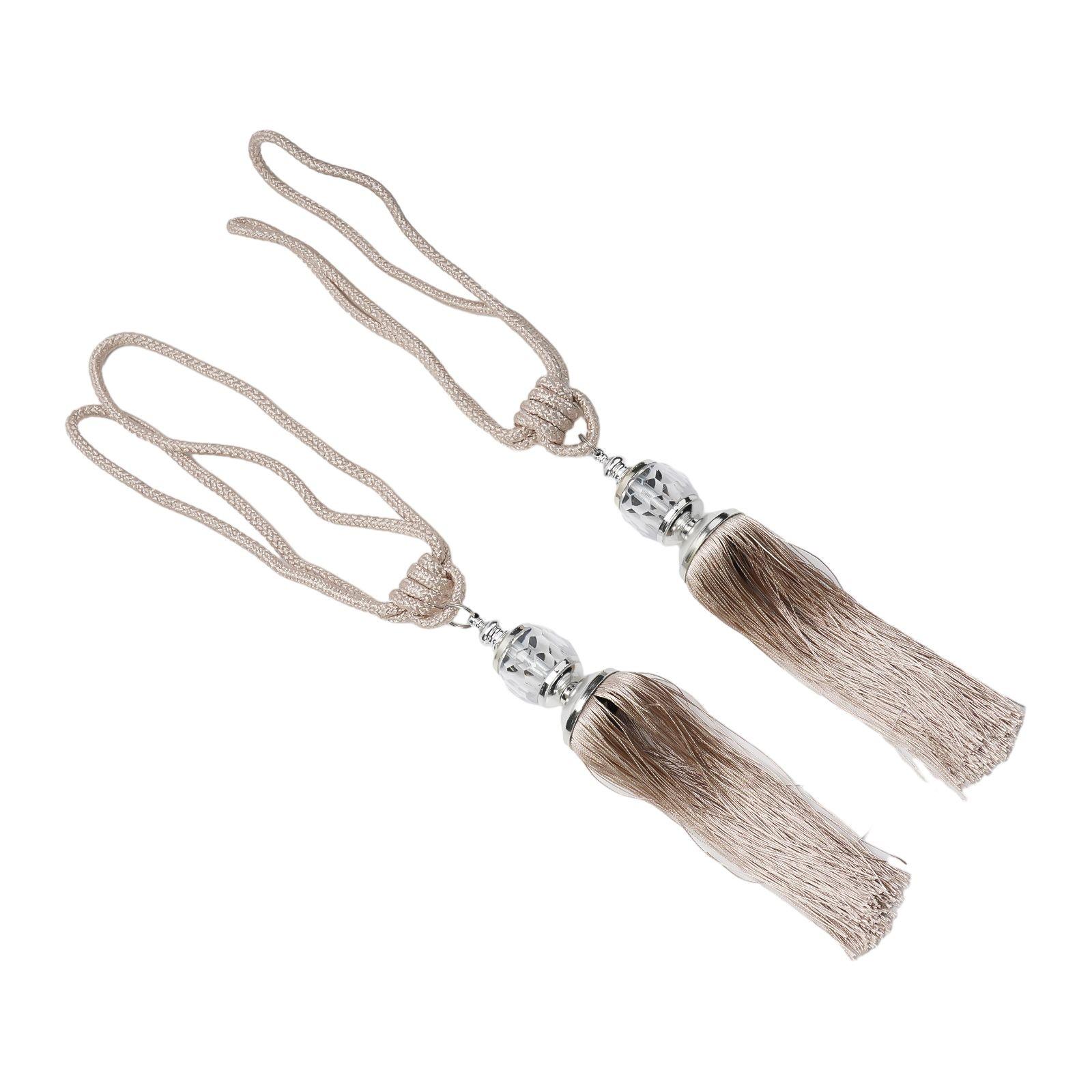 

2×Роскошные подхваты для штор Веревочные подхваты Кисточки Декор из бусин - Пара 7