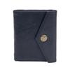 Cross-Border Japanese & Korean Men's Genuine Leather Bi-fold Wallet with Money Clip – Cowhide, Vegetable-Tanned, Vertical Design, Casual Buckle.
