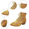 Vintage Embroidered Ethnic Style Short Western Boots Women's Shoes Fashion Pointed Toe High Heel Buckle Strap Ankle Boots