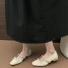 Fashion Crystal Mid Heels Ballet Shoes Women Bow Marie Janes Sandals Square Toe 2025 Trend Summer Loafers Dress Party Sandalias Mujer