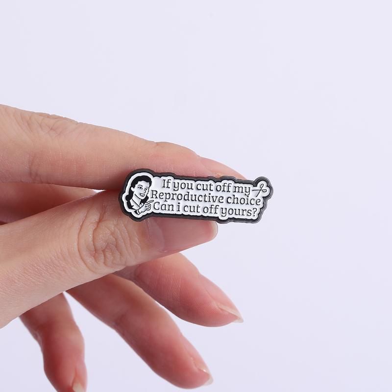 Feminism Enamel Pins Reproductive Choice Brooches Lapel Badges Vintage Retro 80s 90s Women Rights Jewelry Gift for Friends