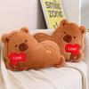 Cartoon Soft Love Capybara Throw Pillow Plush Toy Doll Kapibara Doll Girl Soothing Rag Doll