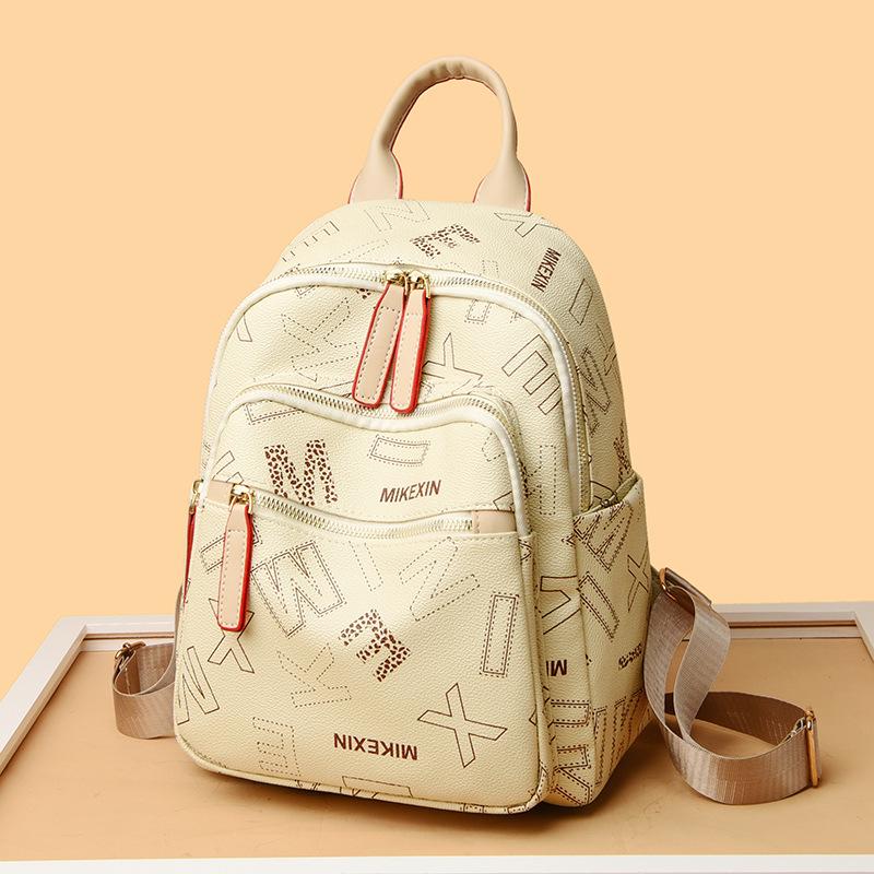 Women's new style British vintage printed letter bag cross-border wholesale soft leather fashion messenger bag