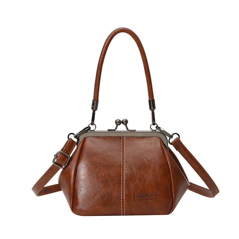 Elegant Women's Crossbody Handbag - Soft Leather, Trendy Niche Design, Simple Single-Shoulder Messenger Bag