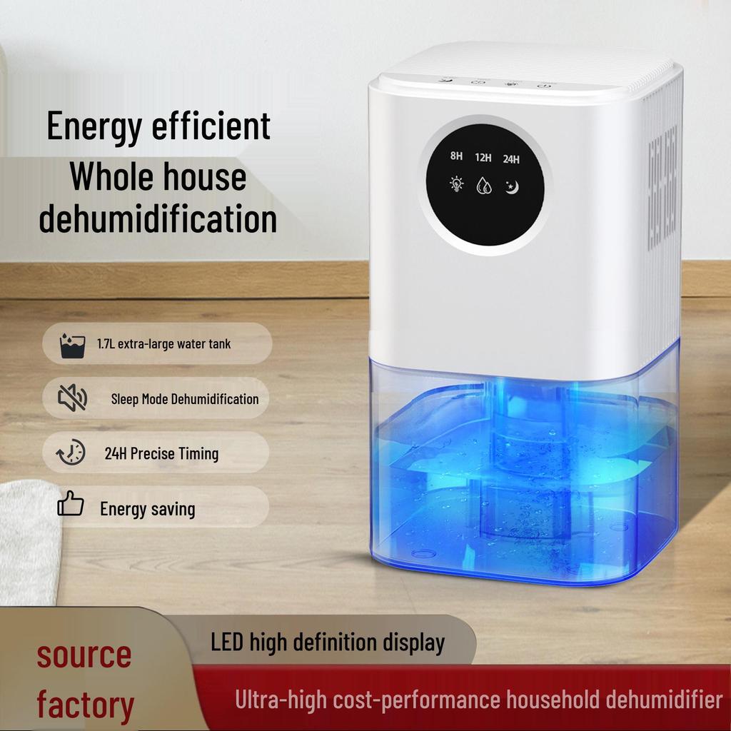 Smart Home Dehumidifier: High-Capacity Moisture Absorber for Bathrooms and Drying Spaces.