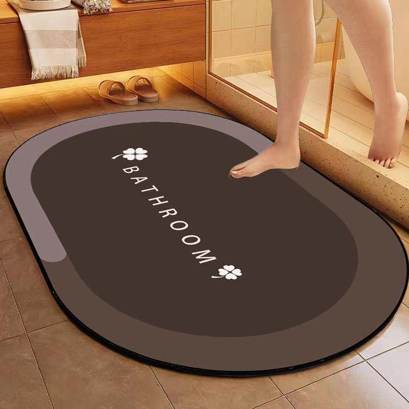 

Простой мягкий коврик из диатомовой грязи для ванной комнаты, нескользящий впитывающий быстросохнущий коврик для туалета, коврик для туалетной двери 60 * 90cm