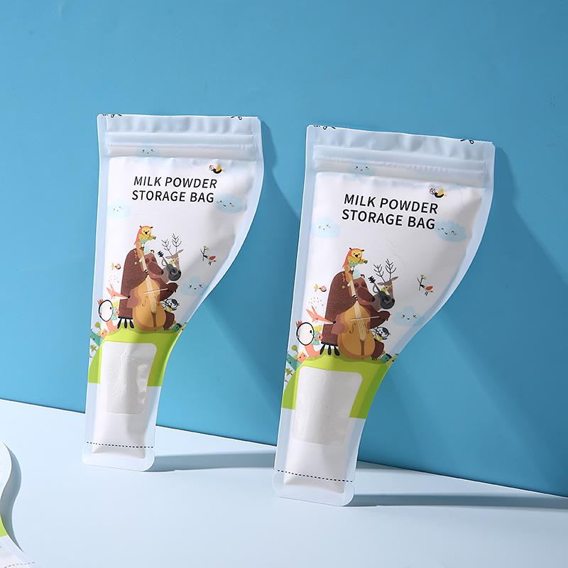 250ml Disposable Breast Milk Storage Bags - Double Ribbed for Freezing & Portioning, Portable Milk Powder Bag