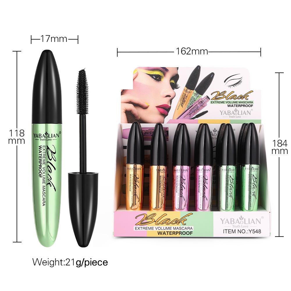 5D Volumizing Mascara Curling  Lengthening Black Mascara  Long-Lasting Formula Waterproof & Smudge-Proof Mascara