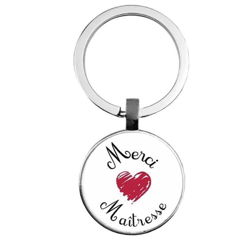 Keychain Accessories Pendant Floral Thanksgiving Text Good Friends Retro Personalized Keychain Gift Pendant