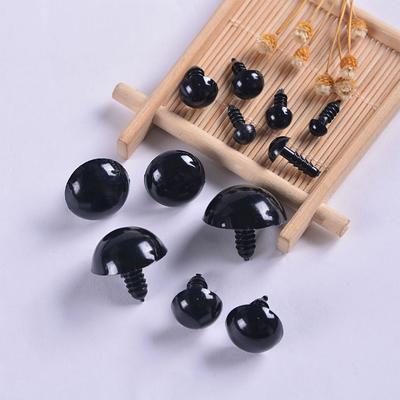 Amigurumi Safety Eyes Kit 100pcs Black Plastic Round Eyes for Plush Toys Baby Teether Doll DIY Multi Size 5mm 8mm 10mm 12mm 14mm
