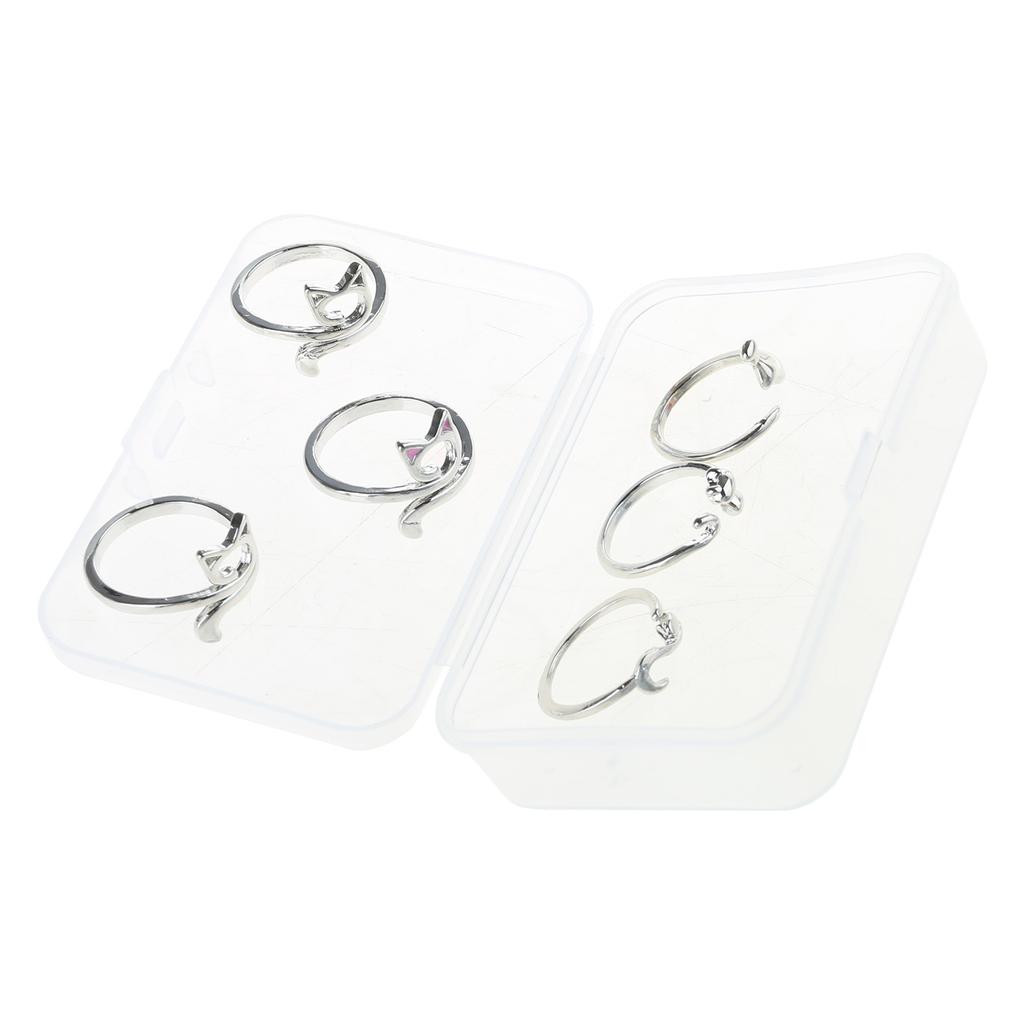 6 Pcs Cat Ears Crochet Rings Crochet Tension Rings Crochet Loop Rings Adjustable Crochet Rings Gift for Craft Lovers