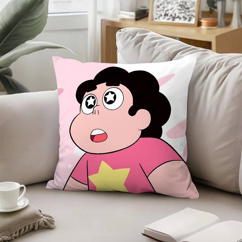 Cute H-Steven Universe-W Pillow Case Cushion Cover Soft Cute Throw Pillow Case For Car Sofa Pillowcase Polyester With Zipper