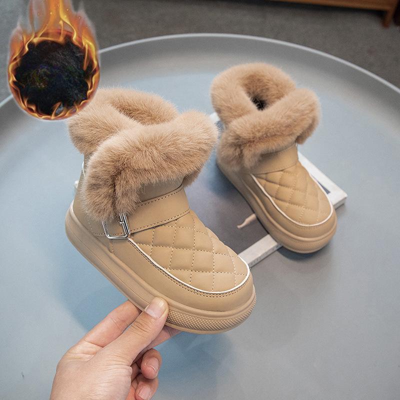 Korean Version Cute Children's Velvet Thickened Snow Boots, Winter New Student Cold-proof Cotton Boots