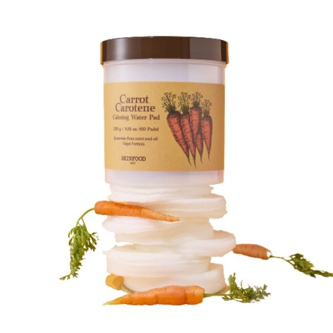 [SKINFOOD] Carrot Carotene Calming Water Pads Soothing Toner Pads for Sensitive Skin 250g 60 Pads