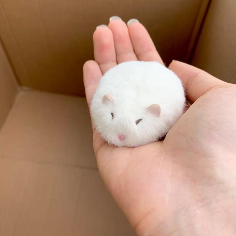 Furry Cartoon Hamster Hair Clip Cute 1 Pcs Soft Portable Hair Accessory for Women Birthday Surprise Gift Idea