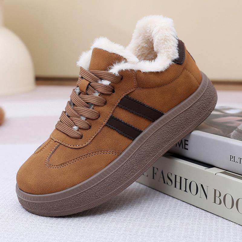 Women's Retro Sports And Casual Shoes With Plush Insulation Thick Soled Board Shoes Cotton Shoes