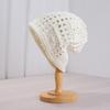 Women S Breathable Hollow Knitted Slouch Hat Solid Color Autumn Flattering Casual Fit