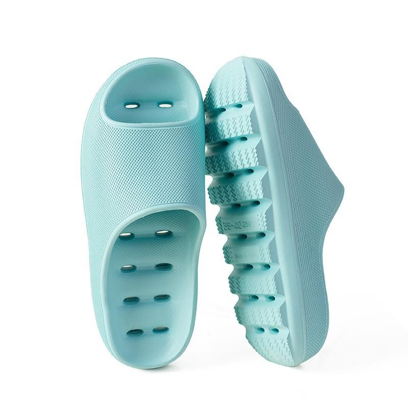 Thick bottom bath bathroom slippers men's summer home indoor soft bottom home quick drying water leakage hollow cool slippers women