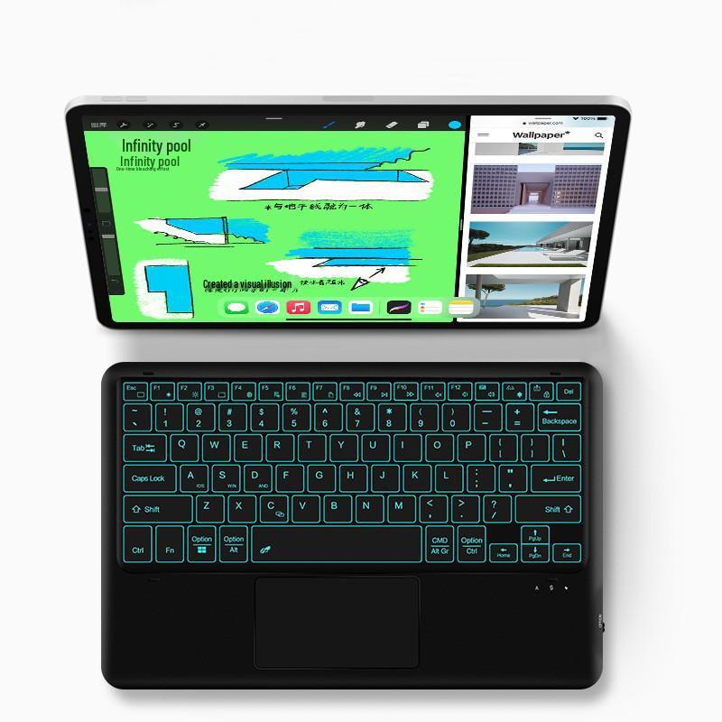 12.9" Bluetooth Backlit Touchpad Keyboard for iPad - Ultra-thin, Portable, Silent Wireless Keyboard for Tablet and Office Use