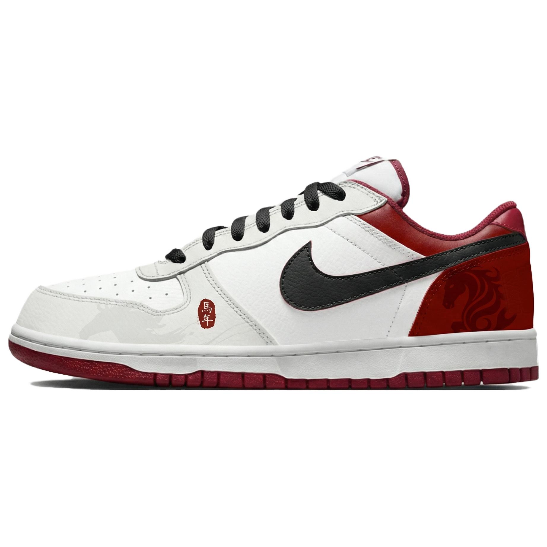 Nike Big Lemon Joy Low top Skateboard Shoes Men s Red White 355152-150(Team399-) 40