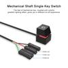 RGB LED Strip with Power Switch Cable PC Extension On/Off Square Button for Gaming Desktop Computer Home Office Setup