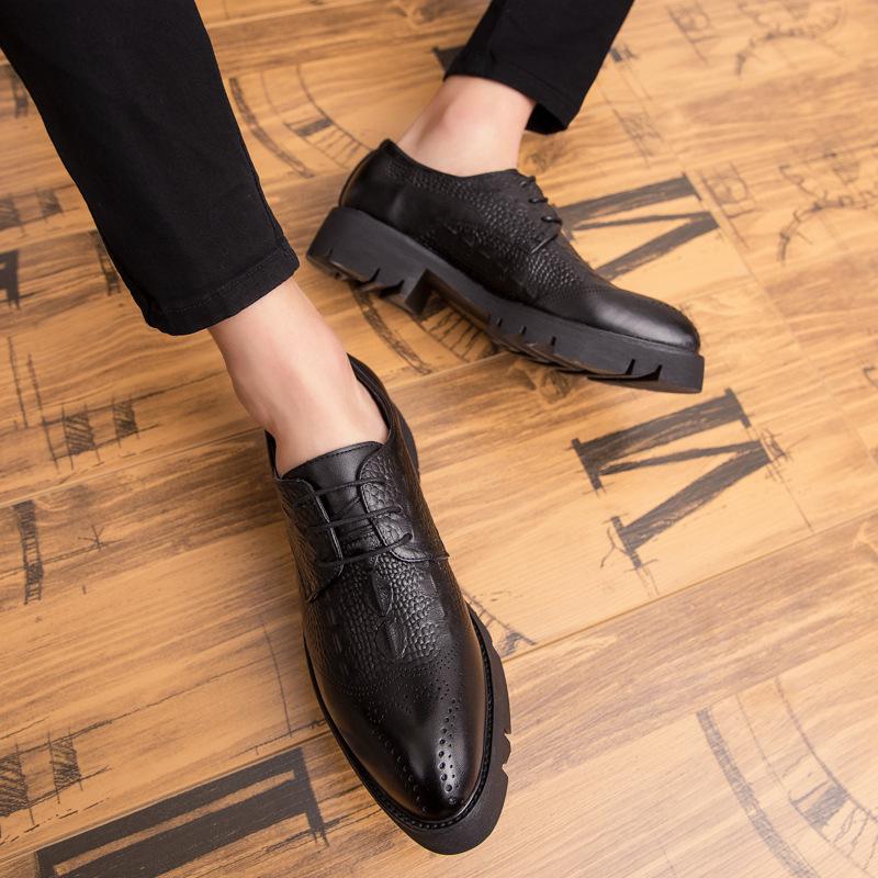 Men's shoes business dress leather shoes men's British style retro lazy shoes small leather shoes one pedal casual shoes