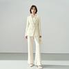 Women's Double-Breasted Business Suit Set with Flare Pants