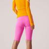 adidas X Stella McCartney SS23 Pantaloncini da Fitness a Strisce, Tasca Posteriore con Zip Sottili Traspiranti Fondo Sportivo per Donna Crema Rosa HS1712