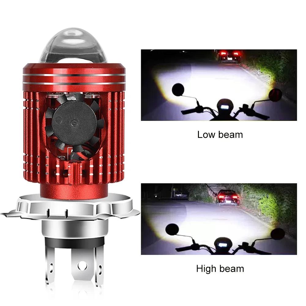 

10000LM H4/H6 12V светодиодная лампа для фар мотоцикла Moto Spotlights CSP Lens White Yellow Hi Lo Lamp Аксессуары для скутеров Противотуманные фары