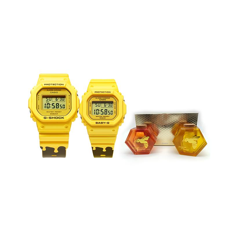 

Casio watch series-square honey jar gift box special back engraved watch electronic movement resin strap Japanese and Korean watch same SLV-22B-9PFH жовтий
