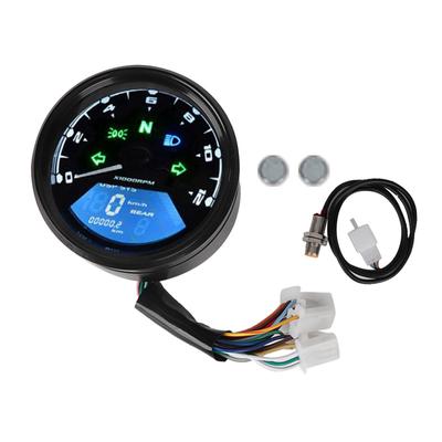 Motorrad LCD Meter Kilometerzähler Drehzahlmesser Geschwindigkeitsmesser Multifunktions Ölstandsanzeige DC 12V