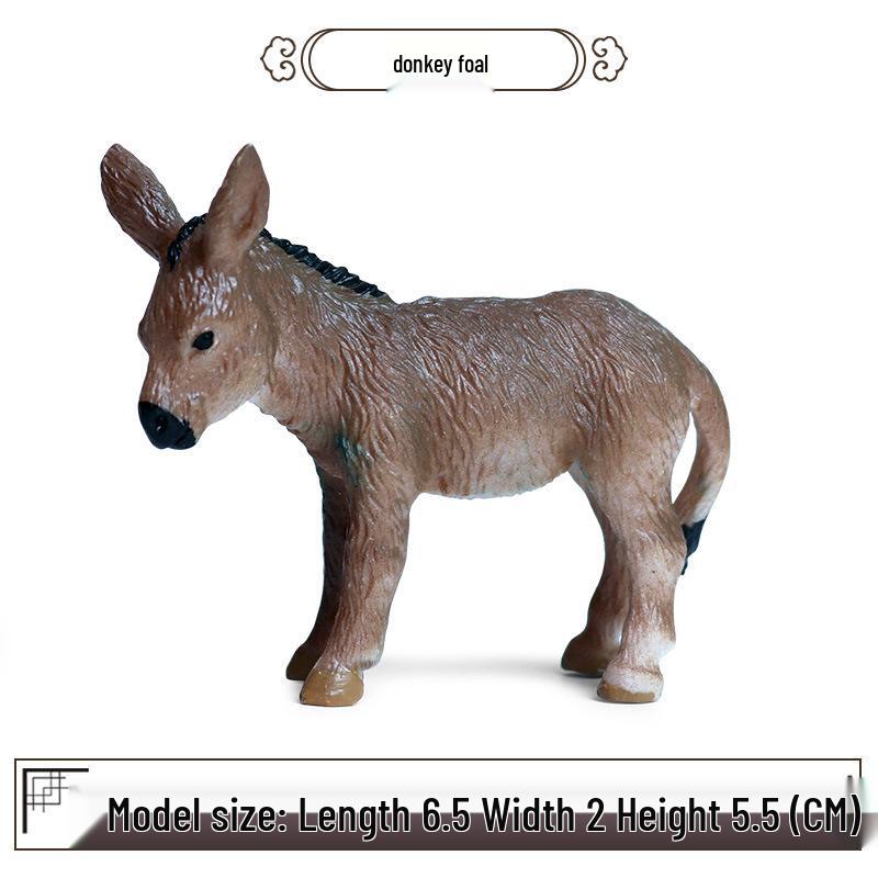 Children's Cognitive Animal Model Toy - Donkey Foal & Zebra Ornament