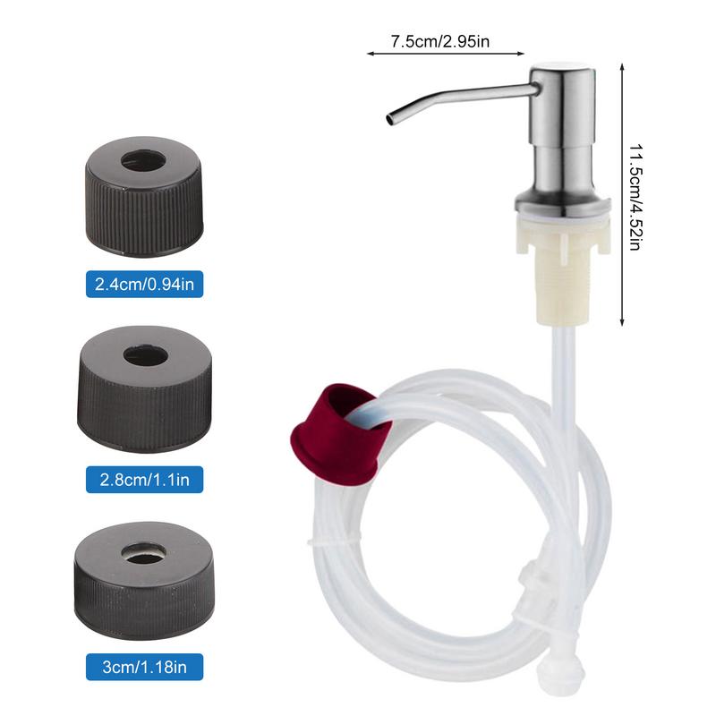 Edelstahl Küchenspüle Seifenspender Verlängerungsrohr Spülmittel Druckpumpenkopf Verlängerer Multifunktionale Spülbecken Zubehör