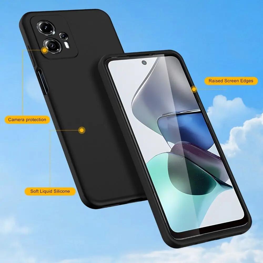 Plain Flexible Liquid Silicone Case For Motorola G75 G35 G55 G85 5G G05 G15 E15 Protective Cover Bumper Shell Coque Fundas